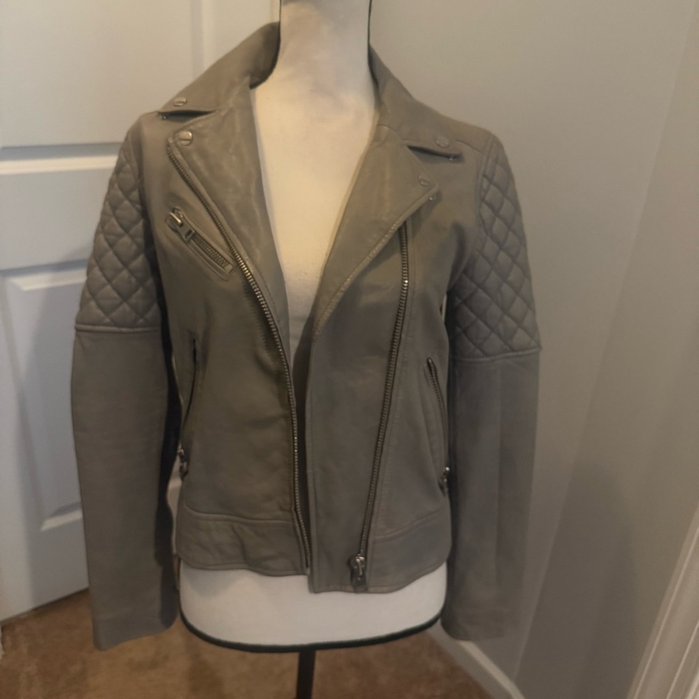 Lamarque Women's Leather Jacket in Gray